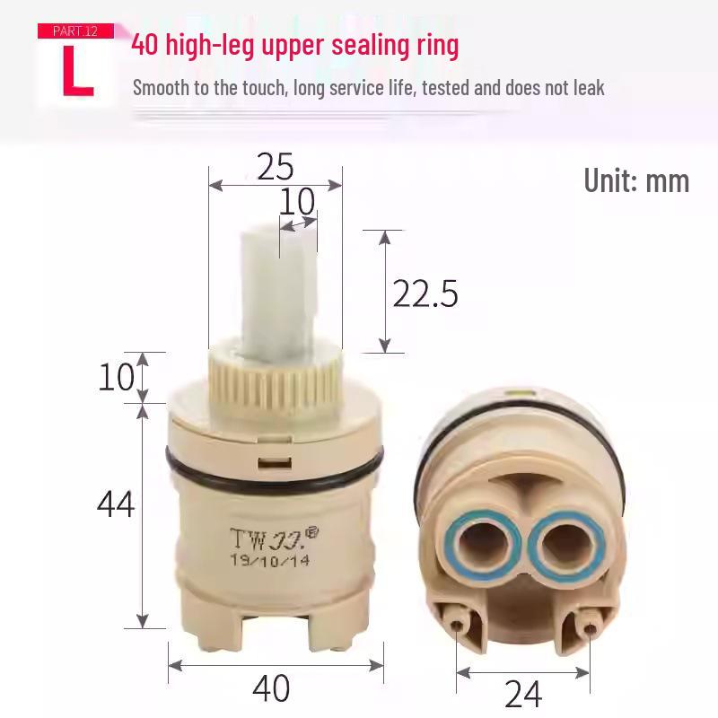 Jiujiu Ceramic Hot & Cold Mixer Faucet Cartridge Replacement (35/40)