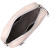 Textured Women's Bag Made of Genuine Leather Vintage 22660 White