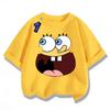 Summer 2026 Boys T-Shirt SpongeBob Girls Short Sleeve for Boys Girls Children Combinable with Everything Back To School