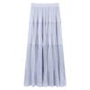 [Original practice] Summer French elegant romantic super fairy pleated high-waisted skirt long swing skirt