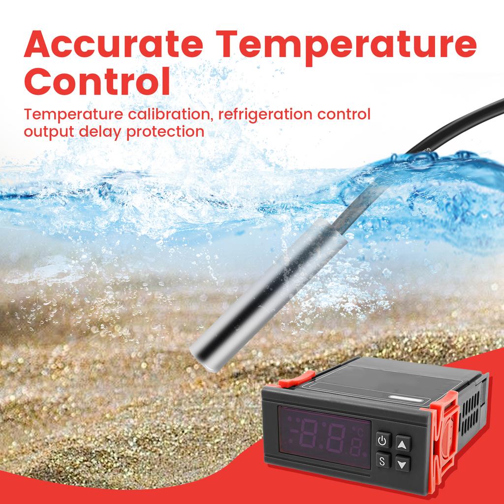 1/4 Stk. Digitaler Temperaturregler Smart Adjustment Inkubatorregler Digitalanzeige Temperaturregler für Brüterei