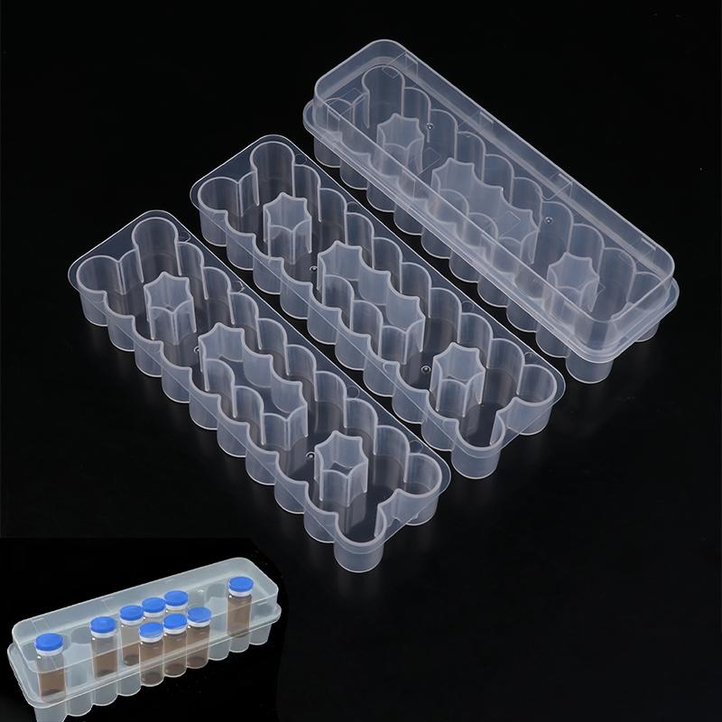 1/3Pcs 24 Slots 3Ml Vial Storage Case Stackable Plastic Microtube Storage Box Clear Freezer Tube Box Refrigerator Organizer