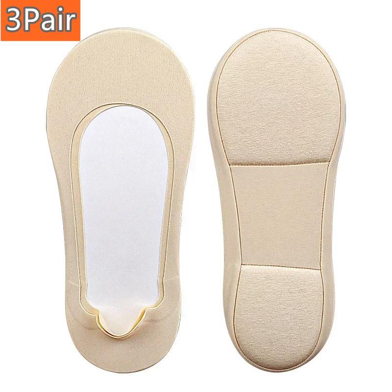 Mulheres Barco Meia Fascite Plantar Sapatos Palmilha Meias Palmilhas para Pés Absorção de Choque Sola de Sapato Invisível Antiderrapante Almofadas de Sapato