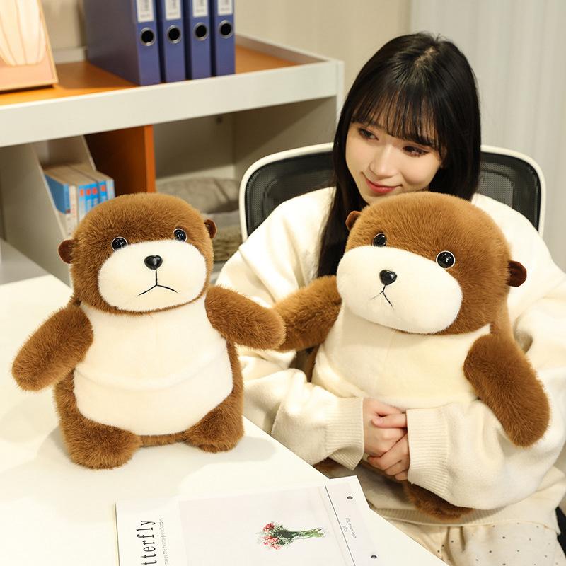 Cute Artificial Otter Doll Plush Toy Cute Otter Doll Children Soothing Rag Doll Boy Birthday Gift