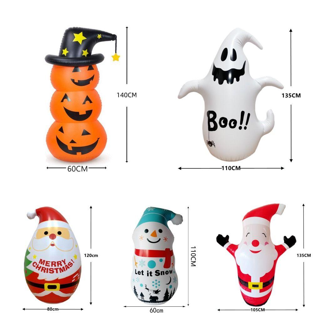 Pumpkins Santa Claus Inflatable Tumbler Chrismas Ghost Inflatable Model Tumbler  Kids Gifts