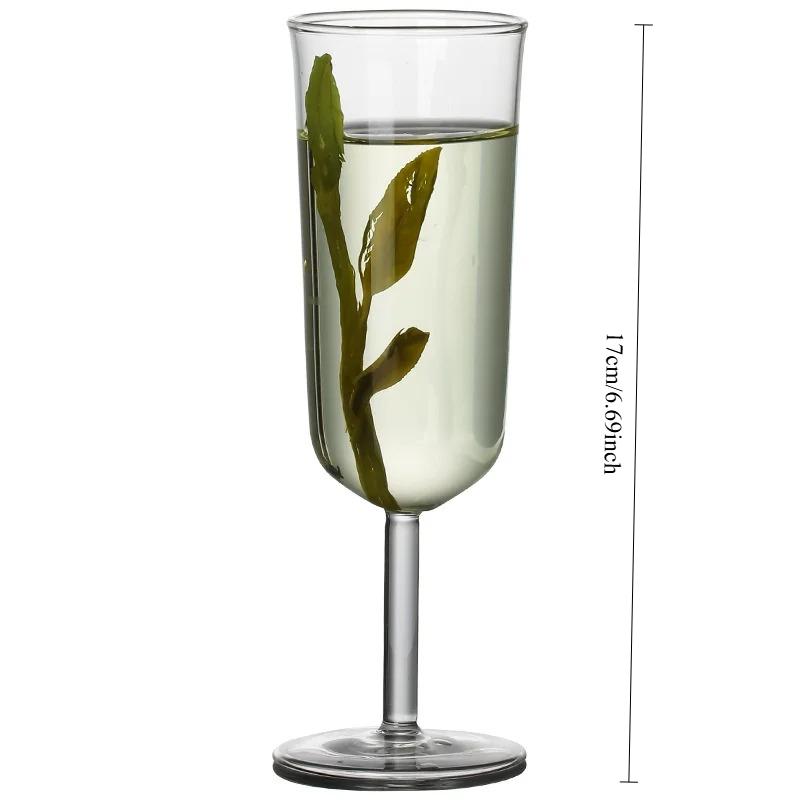 

130ml Flute Glass Heat-resistant High Footed Cup Drinkware Evaluation Green Tea Cup Wine Cocktail Glass Champagne Kungfu Tea Set 110ml-130ml