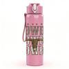 1PC Howdy Cowboy Western Text Print 750ml Color Plastic Sports Water Bottle Leakproof Flip Straw Lid Suitable for Sports Office Home Use