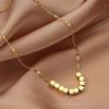 Custom 316 Stainless Steel Jewelry Gold Plated Butterfly Heart Bow Pendant Simple Zircon Necklace Jewelry for Women