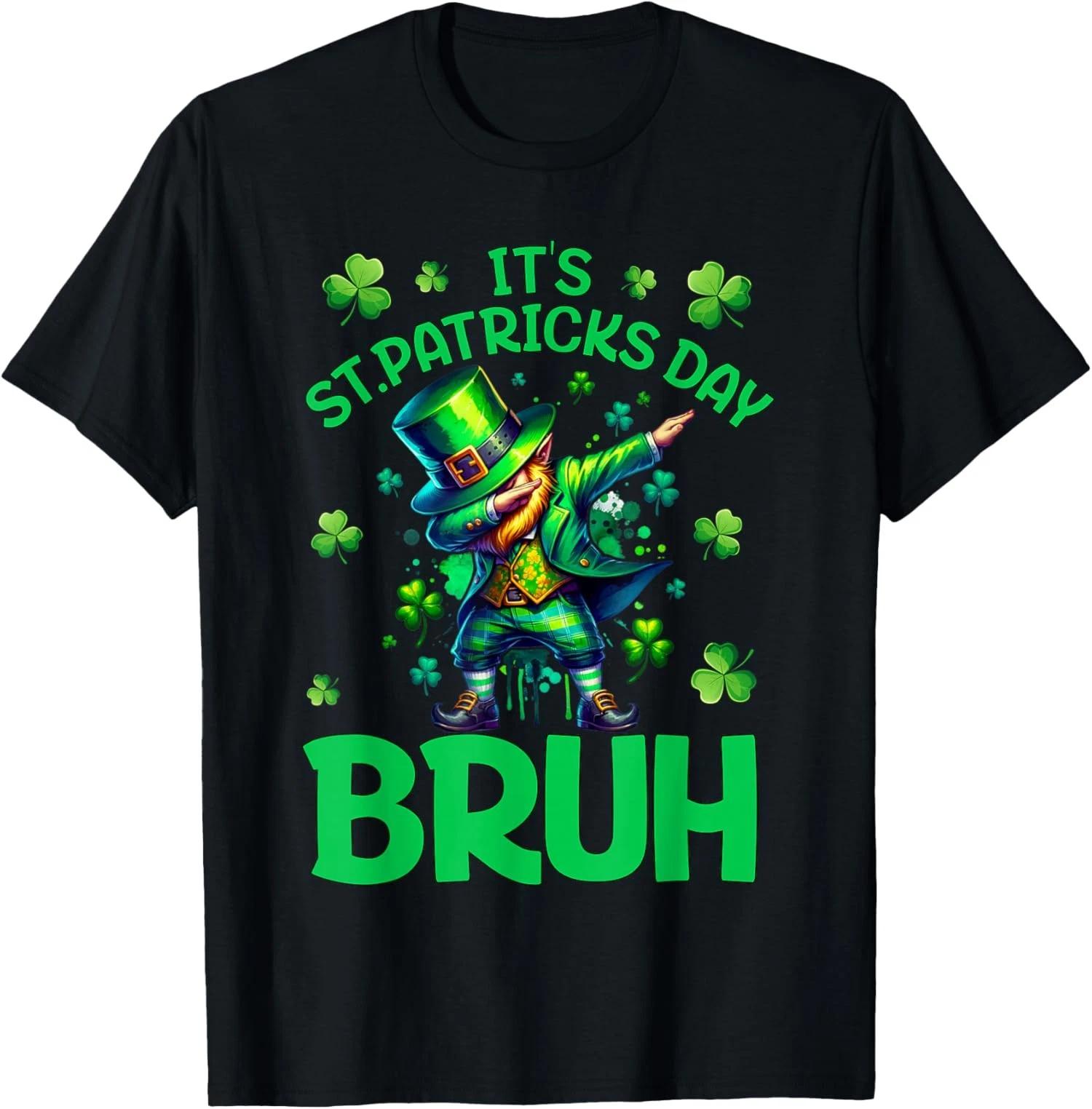 Bruh St Patricks Day Saint Patricks Day Leprechaun Unisex T-Shirt S