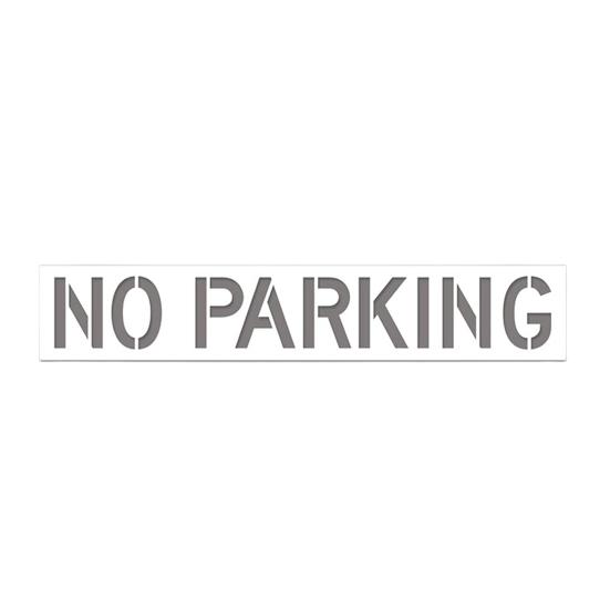 Silicone No Parking Stencil 12" Tall Letters Pavement Sign Stencil for Parking Lot Reusable Parking Zone Marking Templates for Concrete Curbs Pavement