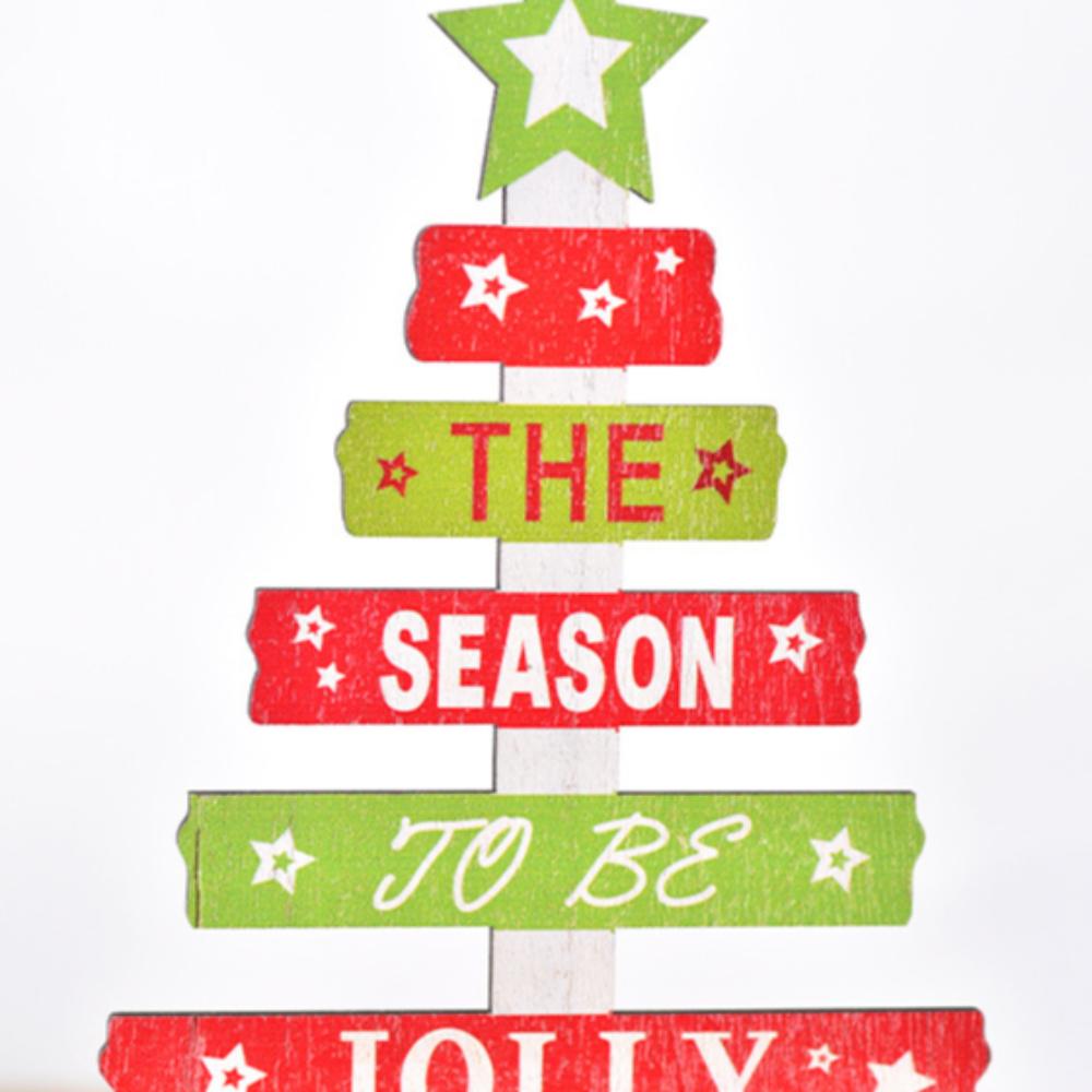 Merry Christmas Xmas Wooden Decorations DIY Christmas Signs Plaque New Year