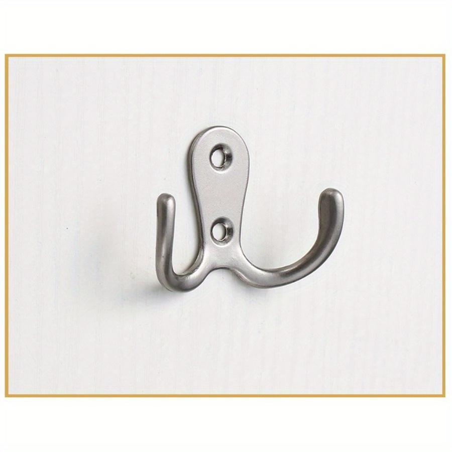 3sets Double Heads Hook Wall/Door Mounted Hanger W/screws Coat/Key/Bag/Towel/Hat/Mask Holder 53mm