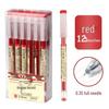 Tianzhuo 0.35mm Smooth Exam Pen - Transparent Barrel, Japanese Style, Red, Blue & Carbon Black