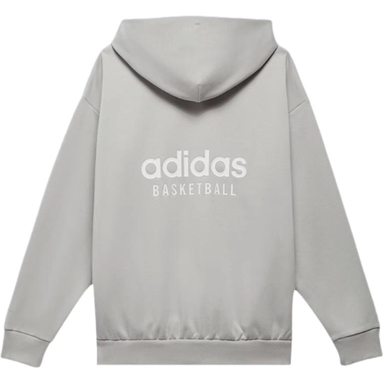 adidas Originals Trefoil Basketball: Chapter 1 Monochrome Chest Logo Hoodie Unisex Hoodie Metal-Grey IA3438