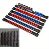 Socket Organizer Drive  6PCS 1/4-Inch X 32 Clips 3/8-Inch X 30 Clips 1/2-Inch X 24 Clips Premium Quality Socket Clip Rail Holder