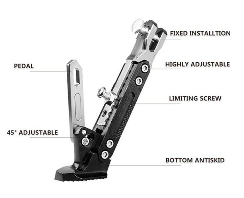ZCJSZP Adjustable CNC Metal Motorcycle Foot Bracket Bicycle Side Bracket