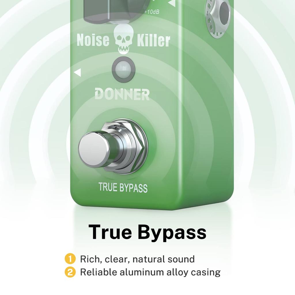 Donner Noise Killer Noise Gate Effect Guitar Pedal, 2 Modes