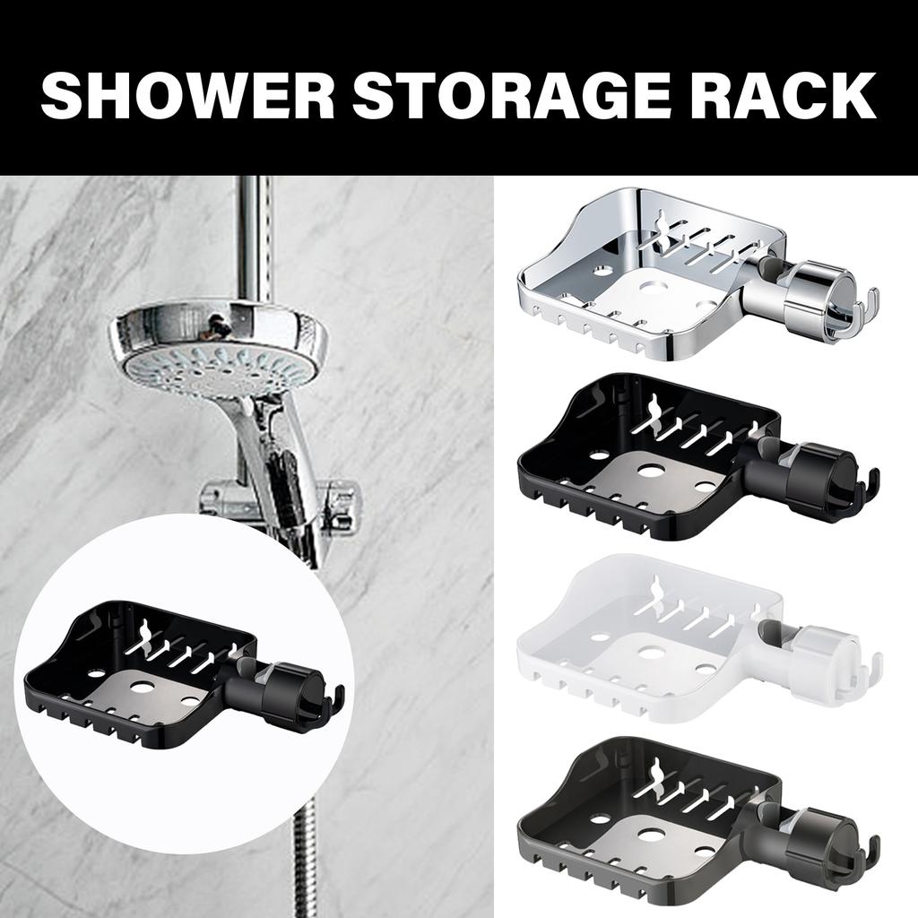 Space Saving Soap Tray Clip ABS Bathroom & Kitchen Soap Dish ABS Soap Dish Clip On Adjustable Soap Tray Simple Install