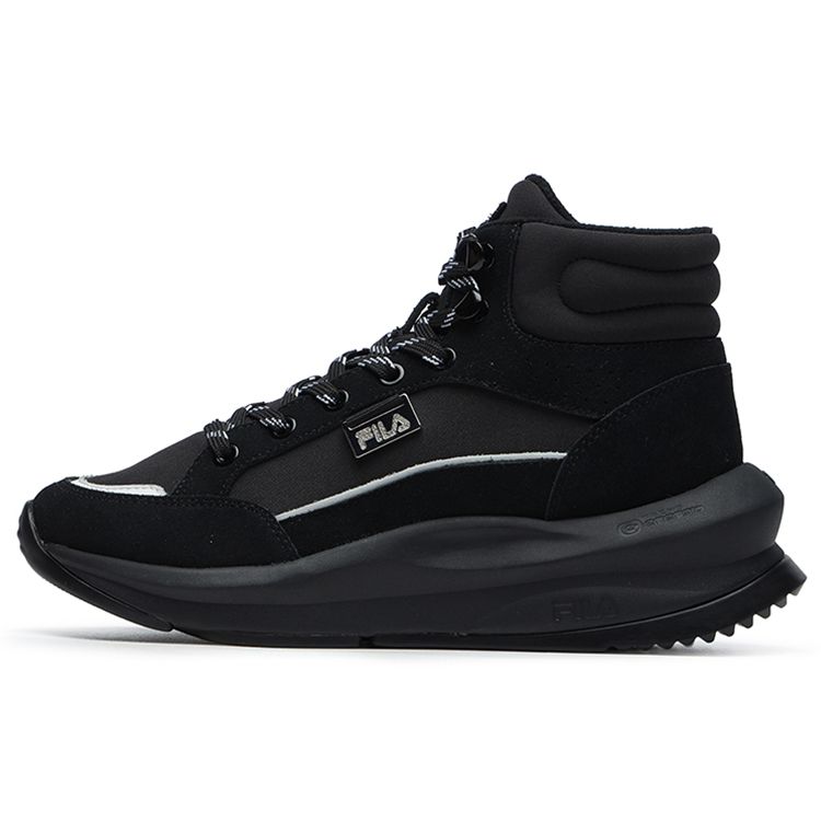 Fila Two-Layer Cowhide Warm Durable Comfortable Short Snow Boots Women Boots Black F12W144405FBK 38.5