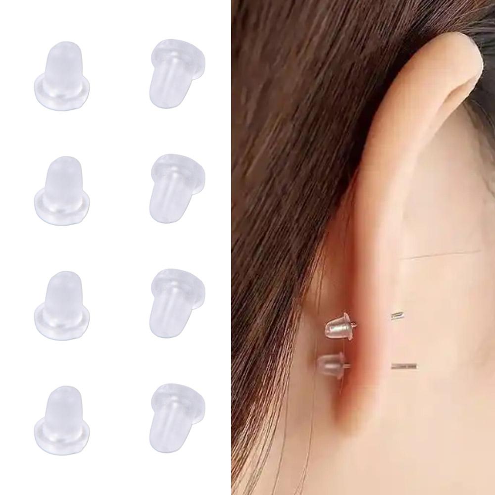 600Pcs/Set Clear Silicone Earring Backs Clutch Stoppers  for Studs/Droopy Ears/Heavy Earring