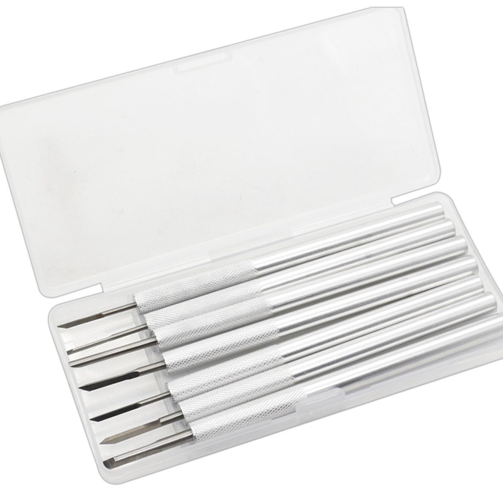 

7 шт.\набор миниатюрных резных ножей для резьбы по дереву, ручной инструмент, гравировальный резец для моделирования, хобби, белый белый