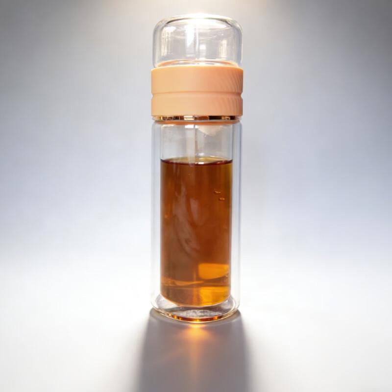 HAERS Double-Layer Glass Tea Infuser Bottle