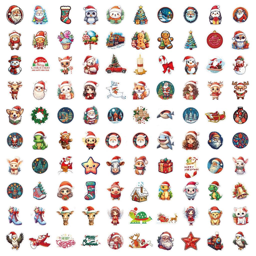 100 Pcs Christmas Stickers For Children, Elderly, Snowflake Themed Party Gifts, Computers, Christmas Stickers