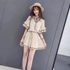 Korean Style Plus Size Sweet Women's Fashion Casual and Versatile Loose Slimming Short-sleeved Shorts Suit