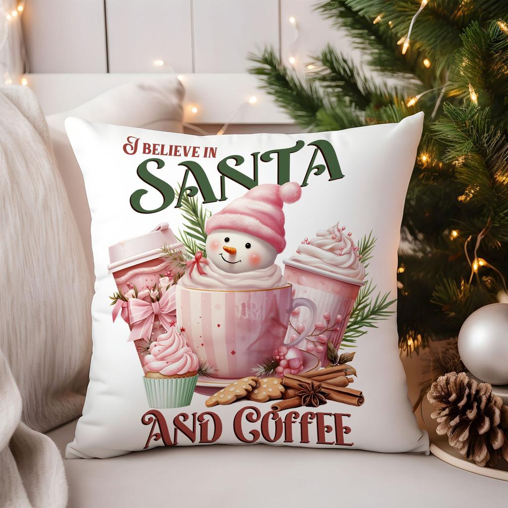 Popular Christmas Pillowcase Office Seat Cushion Home Bedside Pillowcase