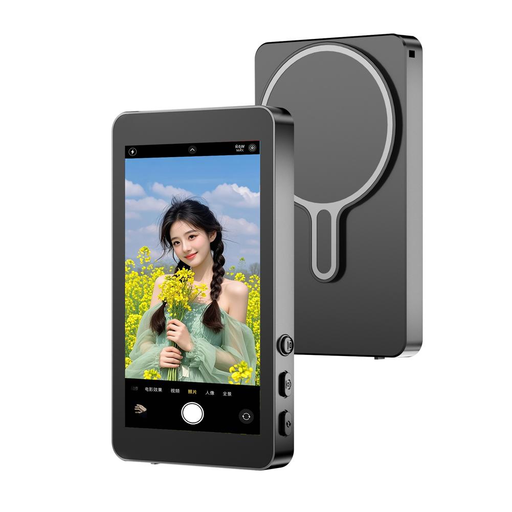 Phone Selfie Monitor Screen Wireless Magnetic Mount Vlog Phone Rear Camera Selfie WiFi Bluetooth Connection for Selfie Live