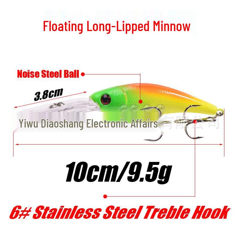 Deep Diving Bionic Minnow Lure Set - Floating Hard Artificial Bait for Long Cast Fishing