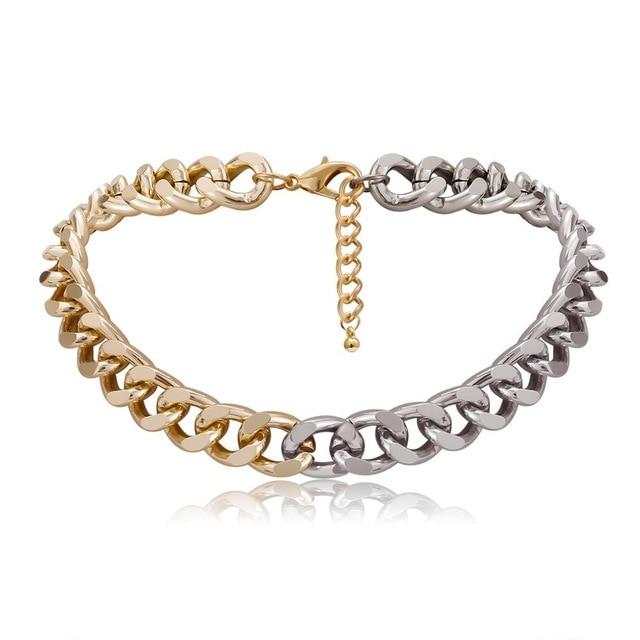 

Высококачественное ожерелье-чокер с замком в стиле панк, женское ожерелье, фирменное золотое ожерелье с толстой цепочкой в стиле стимпанк для мужчин