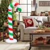 Giant Christmas Balls 57Inch Ornament Props Oversized Candy Canes Balloons Inflatable For Home Lawn Holiday Indoor Party Favors