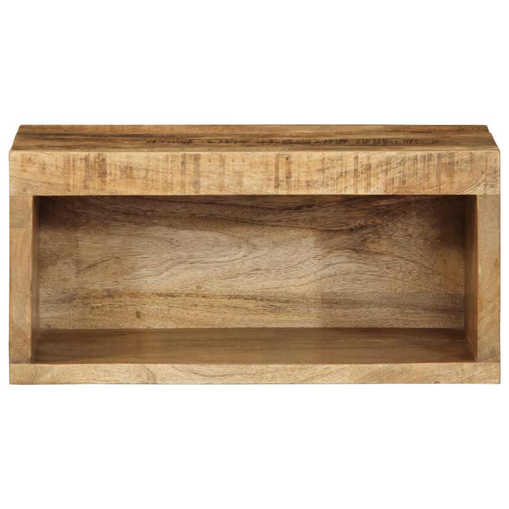 Wall Mounted TV Cabinets 2 Pcs Rough Mango Wood
