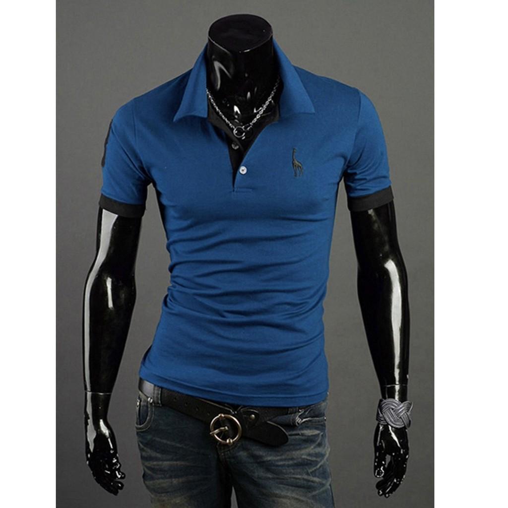 T-shirt Classica Traspirante in Poliestere a Maniche Corte da Uomo per il Tempo Libero