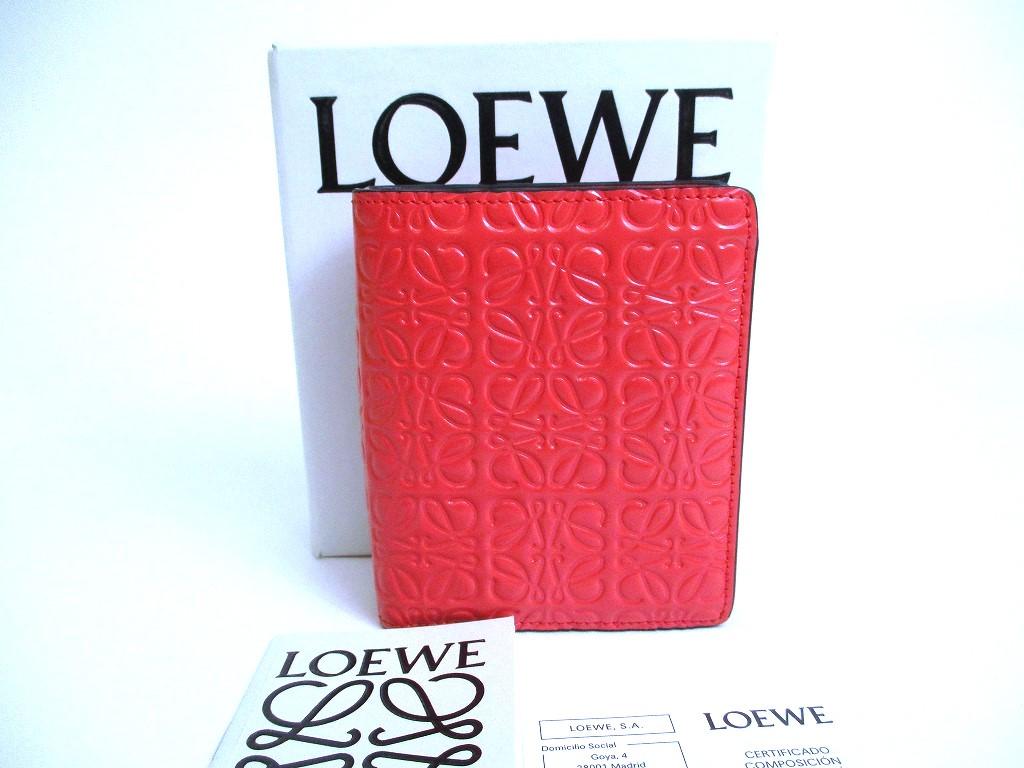

Автентичний LOEWE Anagram Light Pink Leather Bifold Wallet Compact Wallet #a551 Refurbished