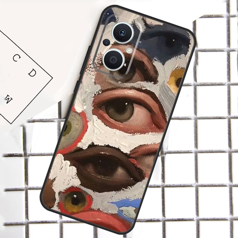 Scary Face Eyes For OPPO Reno 14 12 11 10 13 Pro 8T 11F 12F 13F 14F 7 8 Lite OPPO Find X9 X8 X6 X5 Pro Case