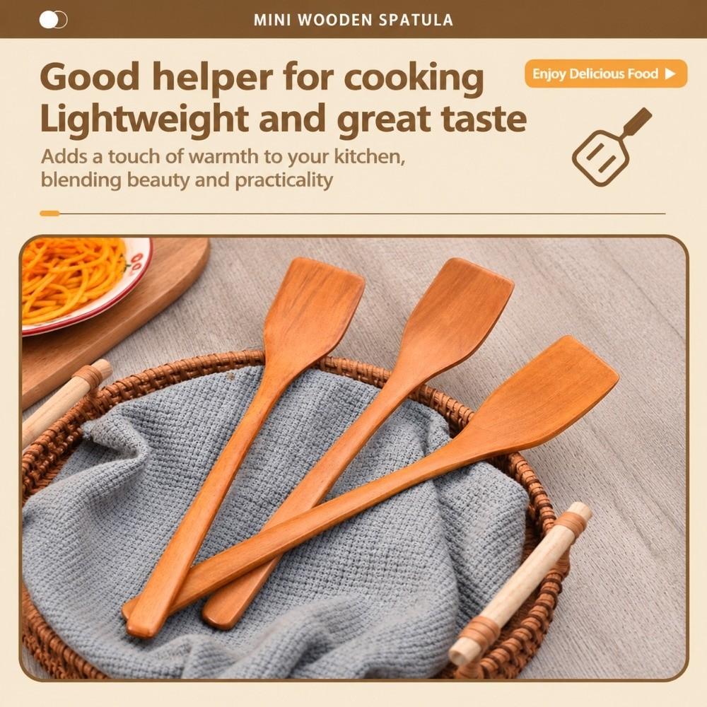 Smooth Surface Cooking Shovel Long Handle Kitchen Cooking Tool Wooden Spatula Non Stick Pan Cook