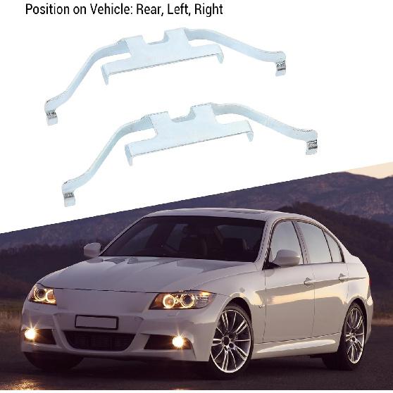 1 Pair Rear Disc Brake Pad Retaining Clip 34216753675 Compatible with 1 3 5 6 7 Series E82 E46 E90 E92 Brake Pad Anti Rattle Spring Clip Replacement