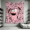 Courage the Cowardly Dog Wall Tapestry Aesthetic Wall Hanging Printed Fabric Blanket Decorative Tapestries for Bedroom Living Room Home Decor