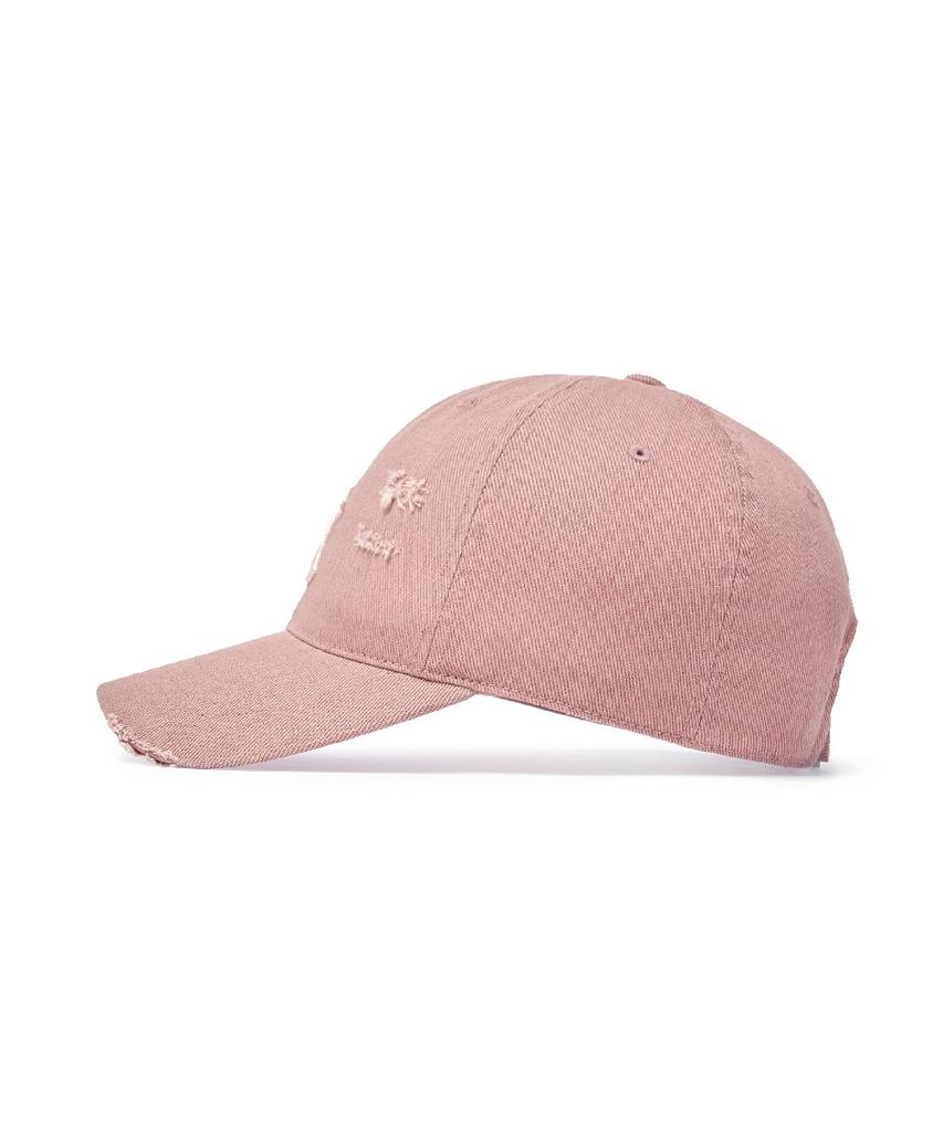 Emelbi Damaged Washed Unstructured Ball Cap Ny (Mg.Pink)
