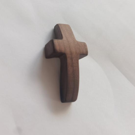 Handcrafted Wooden Fidget Cross Pocket Prayer Cross Fingertip Stress Relief Cross Gadget