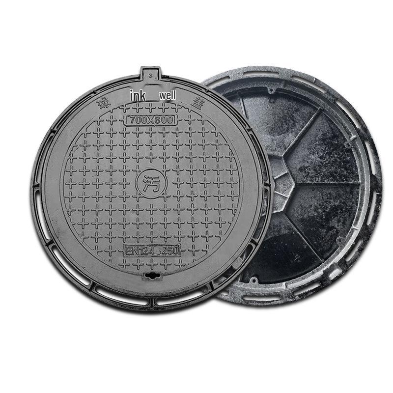 Heavy Duty Cast Iron Ductile Manhole Cover with Seat for Sewer, Rainwater, Sewage, and Valve Wells