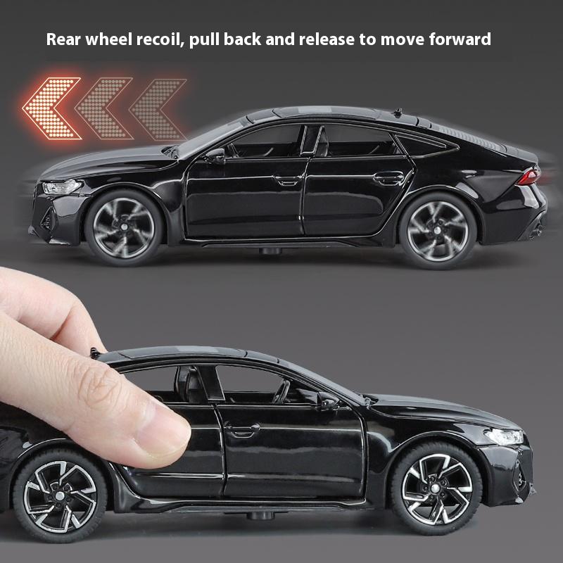 1:32-scale RS7 sports car model imitation alloy die cast real sound and light return sedan children's toy car birthday gift