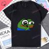 Fun Cartoon Pepe Frog Emote Graphic Print Casual Harajuku Fashion Street Wear Trend Summer Men Women Universal Crewneck Tshirt