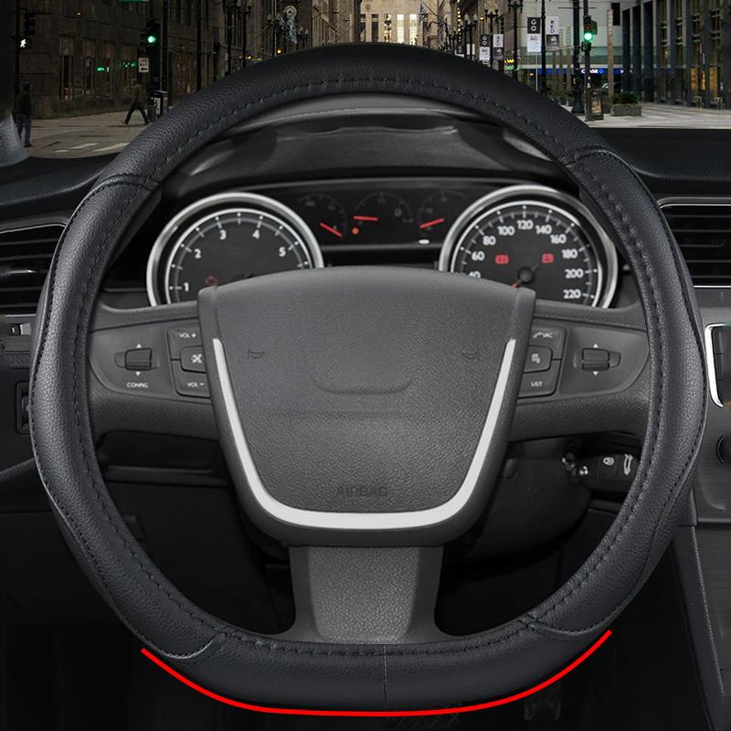 

D-образный автомобильный чехол на руль из искусственной кожи для Peugeot 508 2010-2016