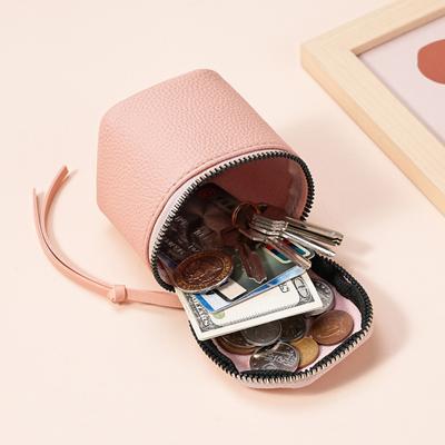 Mini Coin Wallet Small Zippered Faux Leather Pouch Portable Coin Purse Travel Storage Case for Lipstick Cash Coins Cards Jewelry