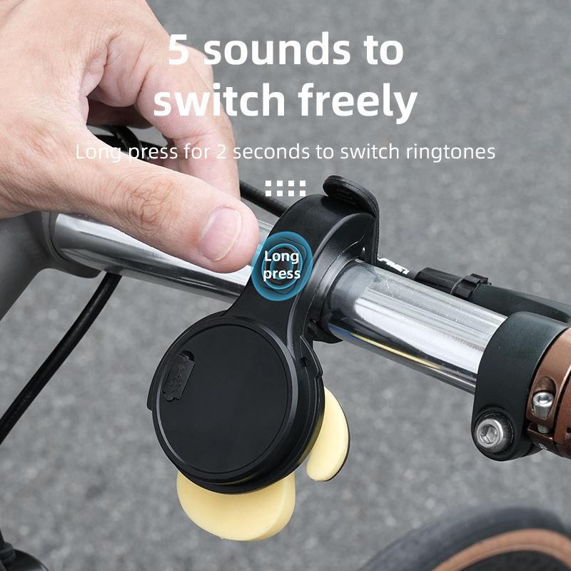 Vtipný kreslený štěněcí jízdní kolo Elektrický klakson Dobíjecí 5 druhů Zvuk Nastavení hlasitosti 110DB Kolo Elektrický zvonek