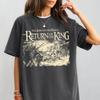 Der König kehrt zurück Shirt, Vintage Herr der Ringe T-Shirt, Schlacht auf den Pelennor-Feldern Grafik-T-Shirt, JRR Tolkien Buch Fan Geschenk