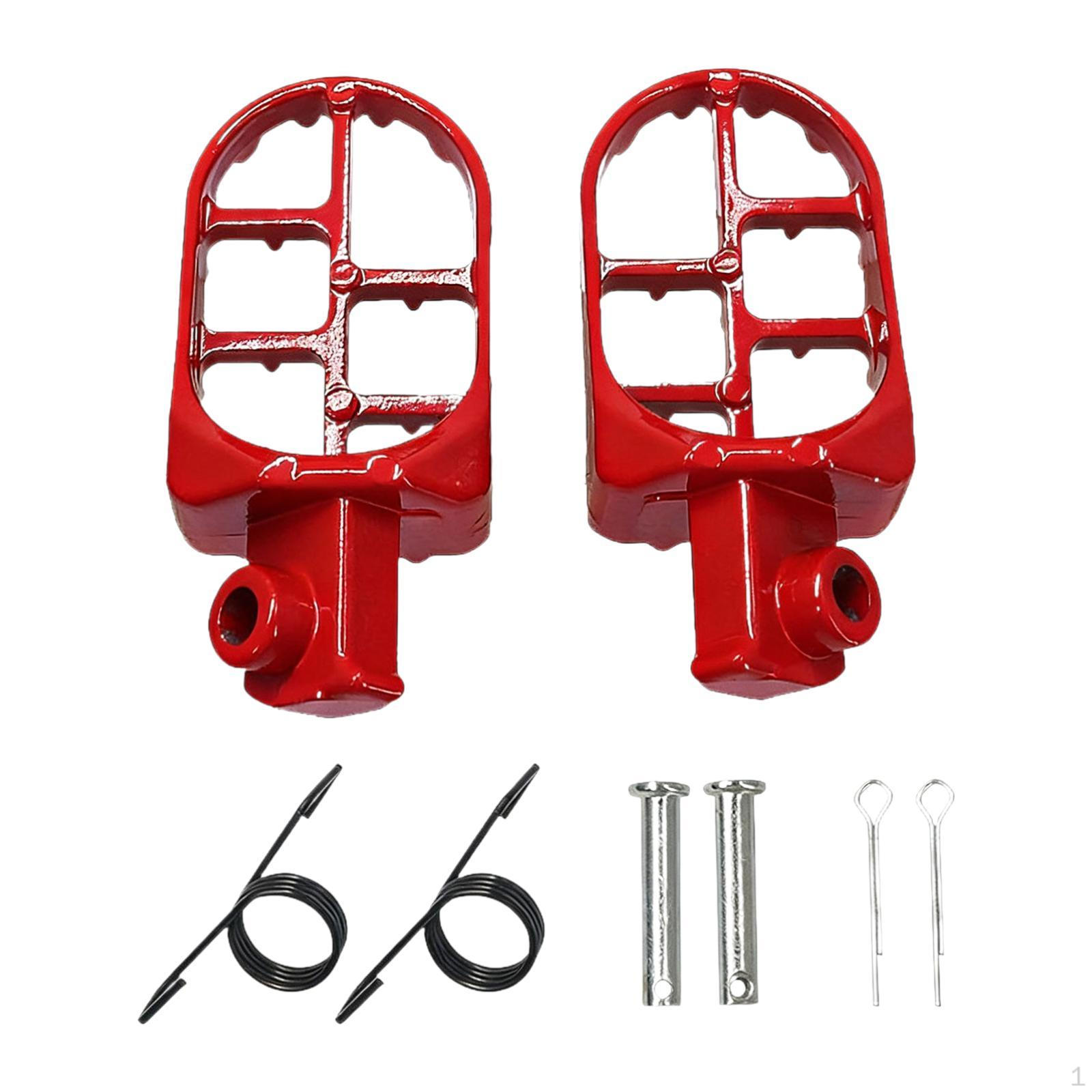2 Pieces Motorcycle Foot Pegs Aluminum Alloy Pedals Footrests Replacement Metal Modification красный